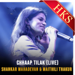 Chhaap Tilak (Live) (Without Chorus) - MP3 + VIDEO